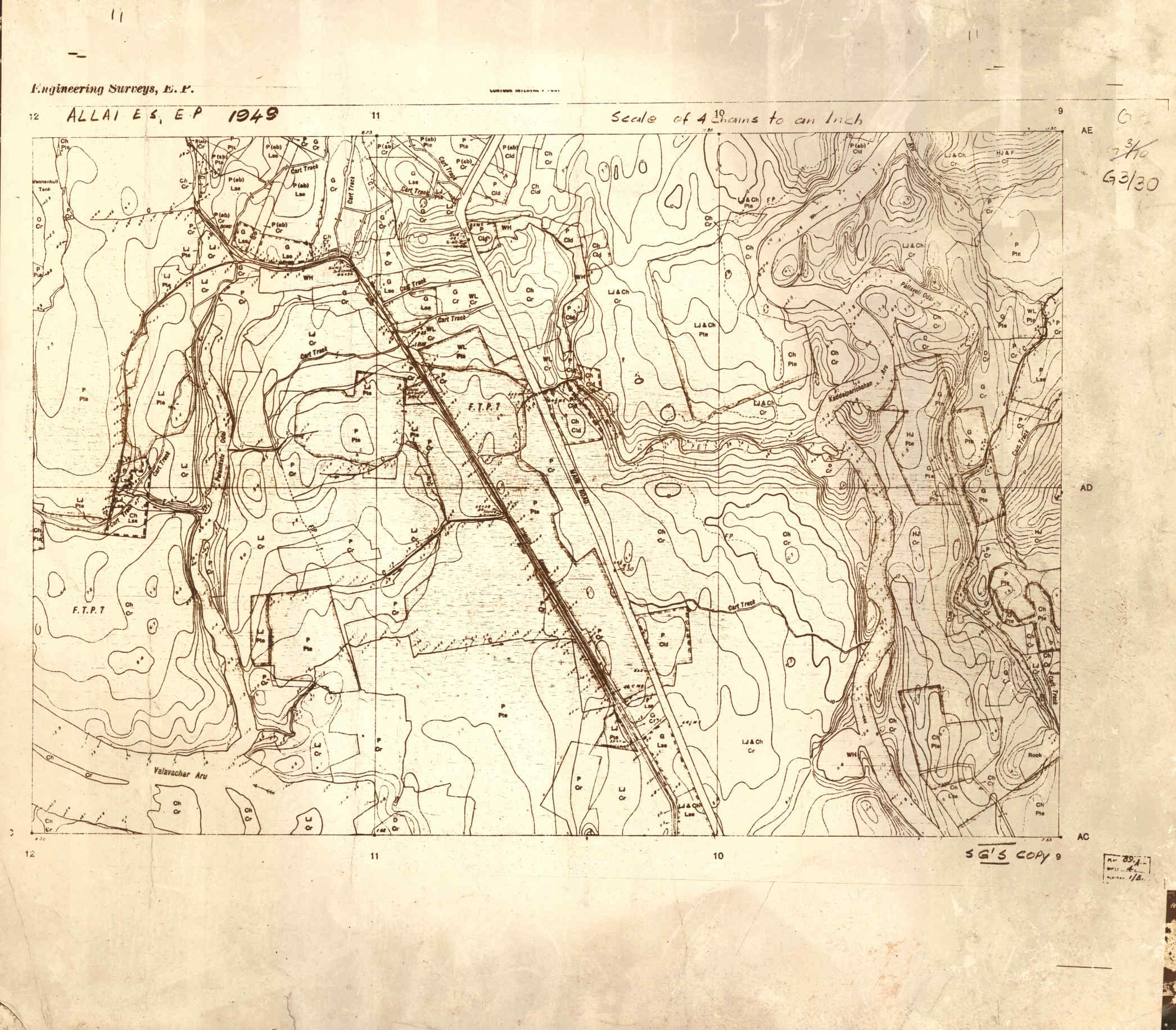Digitized contours overlaid on basemap